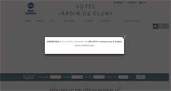 Desktop Screenshot of hoteljardindecluny.com