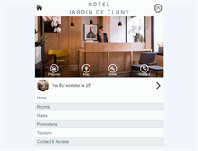 Tablet Screenshot of hoteljardindecluny.com
